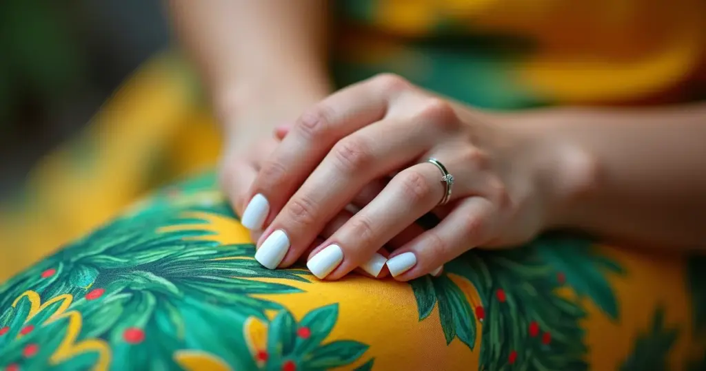 30+ Ideias de Unha Redonda Decorada Branca para 2026 (DIY Fácil!)