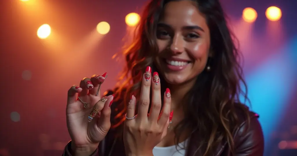 23 Ideias de Unha Redonda Vermelha Decorada que Não Quebram