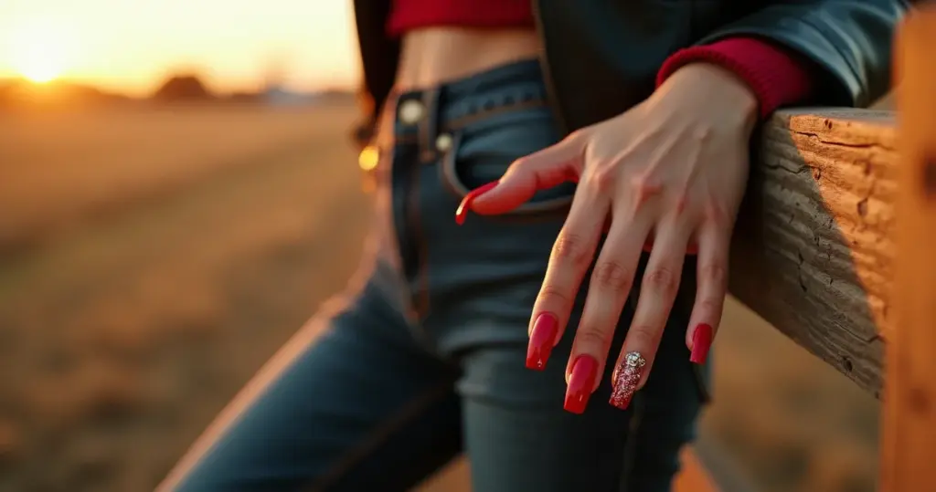 12 Ideias de Unha Stiletto Vermelha Decorada Que Não Quebram