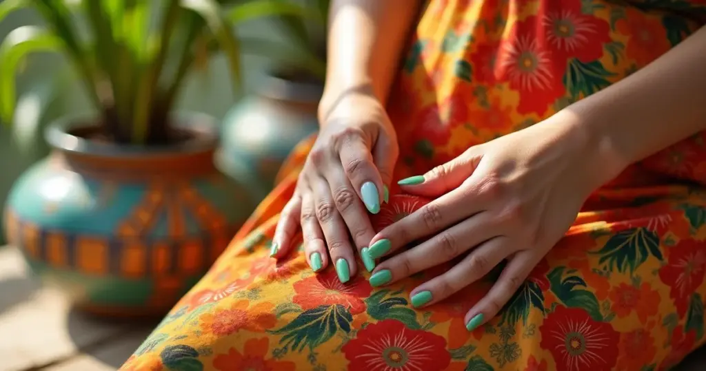 15 Ideias de Unha Verde Claro com Branco que Vão Transformar Seu Visual