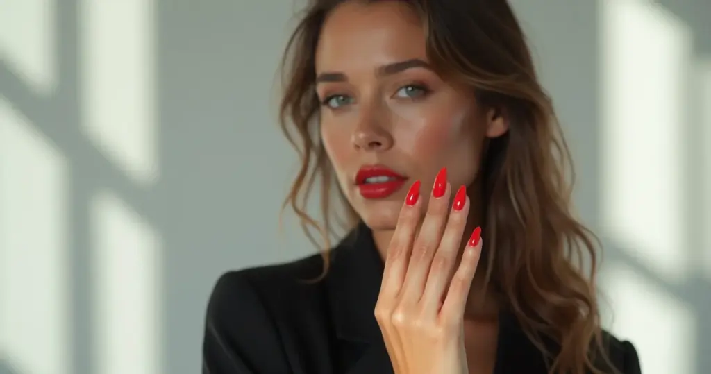 9 Ideias de Unha Vermelha Amendoada que Alongam e Não Quebram