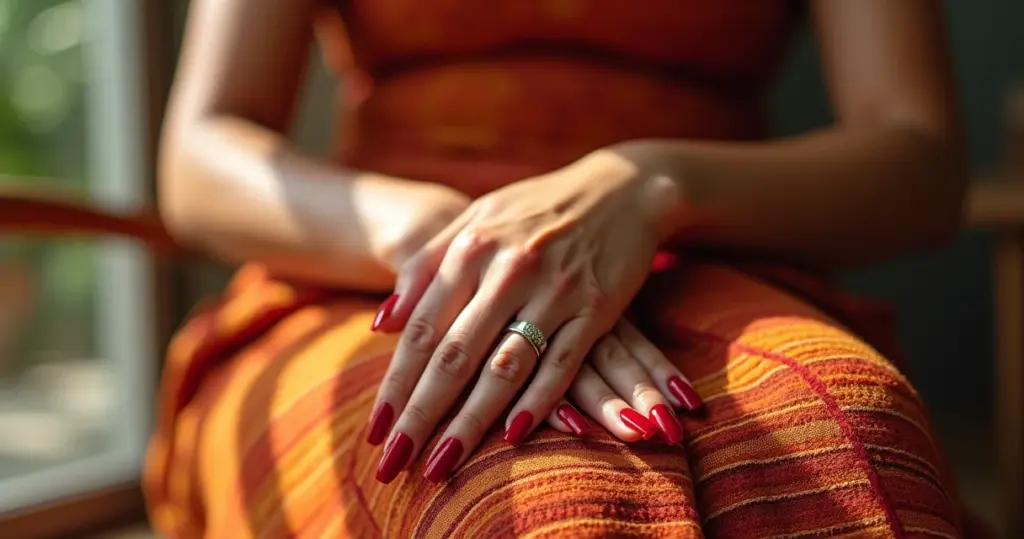 15 Ideias de Unha Vermelha com Dourado para Sofisticação Sem Exagero