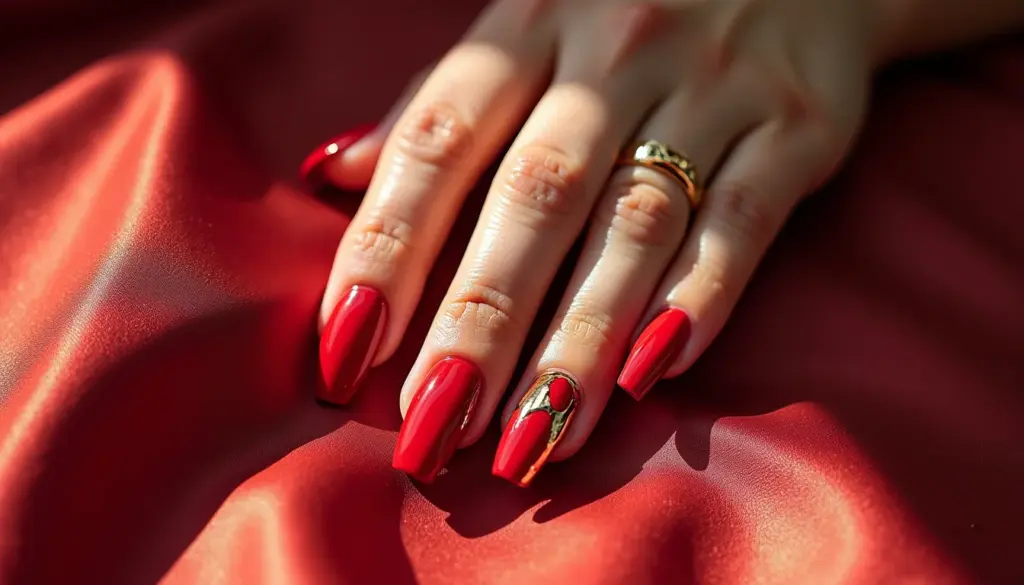 87 Ideias de Unha Vermelho com Dourado para Arrasar em 2026