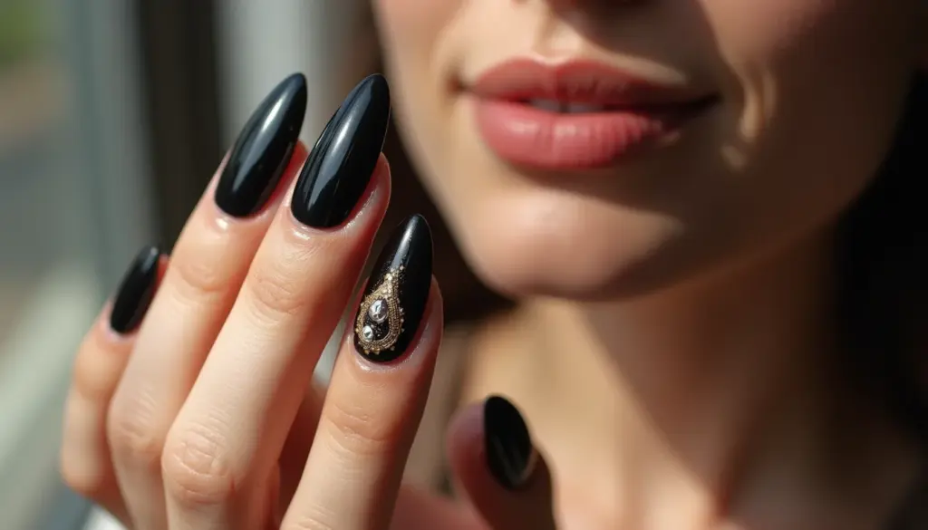 46 Ideias de Unha Preta Decorada com Filha Única Luxo em Gel 2026 46 Ideias de Unha Preta Decorada com Filha Única Luxo em Gel 2026