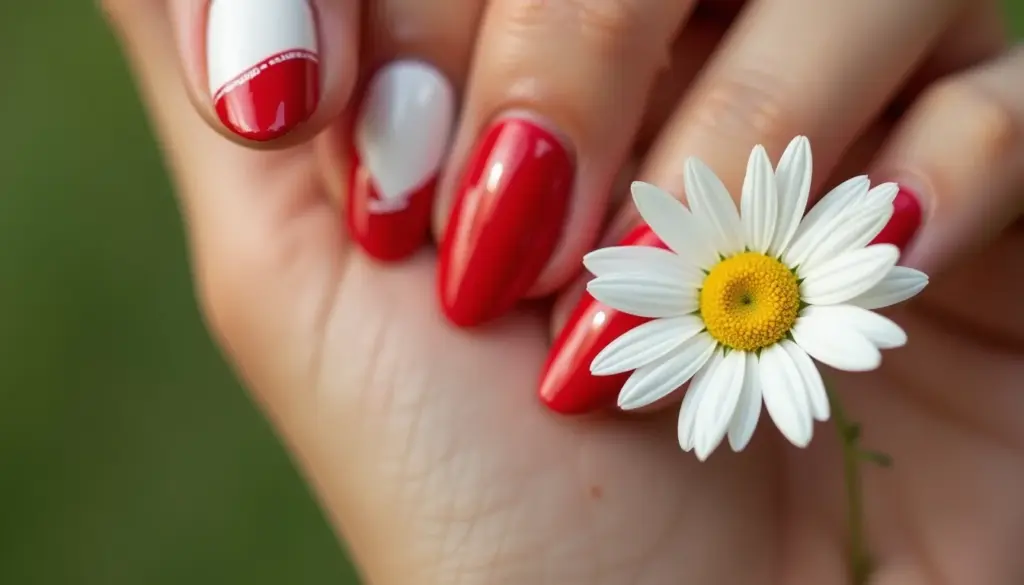 36 Decoracao de Unha Vermelho e Branco: Ideias Lindas e Fáceis 36 Decoracao de Unha Vermelho e Branco: Ideias Lindas e Fáceis
