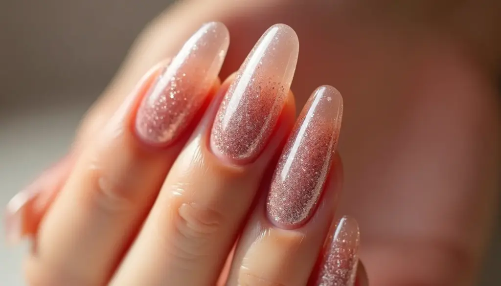 52 Ideias de Degrade Unha de Gel Decorada com Glitter para 2026 52 Ideias de Degrade Unha de Gel Decorada com Glitter para 2026