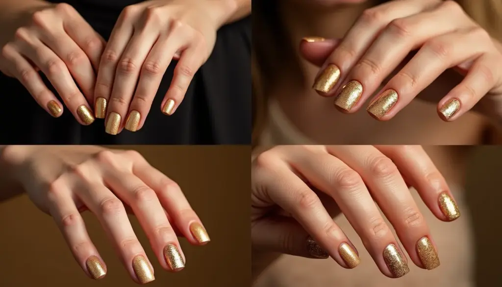 47 Ideias de Folha de Ouro na Unha para um Luxo Discreto 47 Ideias de Folha de Ouro na Unha para um Luxo Discreto