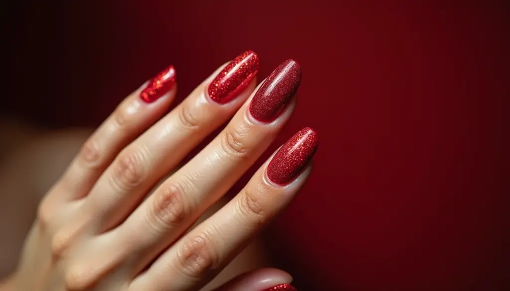 32 Ideias de Glitter Unha Stiletto Vermelha Decorada para Arrasar em 2026