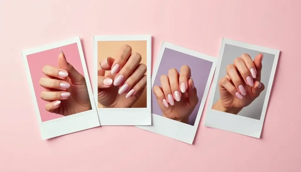 55 Ideias de Unha em Gel Delicada Amendoada Com Glitter e Brilho Para 2026