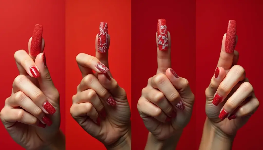 42 Ideias de Unha Postiça Realista Decorada Vermelha Para Arrasar