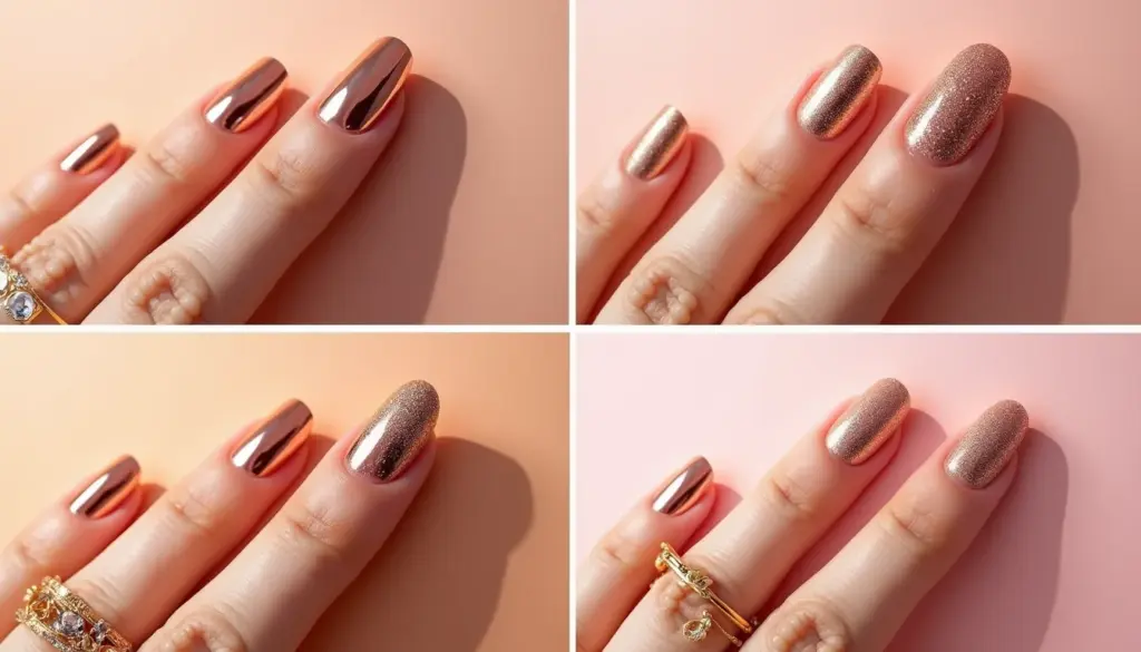 48 Ideias de Unha Rose Gold Que Vão Te Fazer Brilhar em 2026